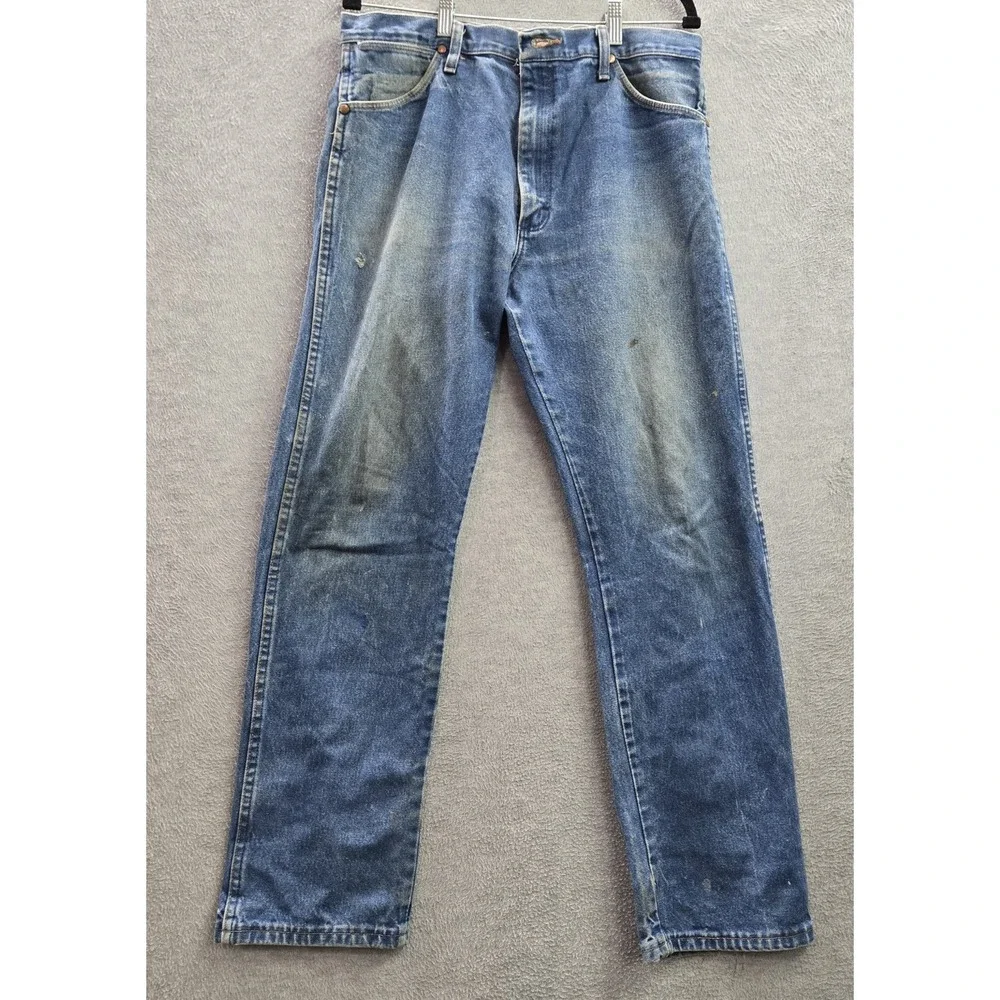 Wrangler Men Jeans 36X32 Blue Denim 13MWZ Cowboy Cut Original Fit 30